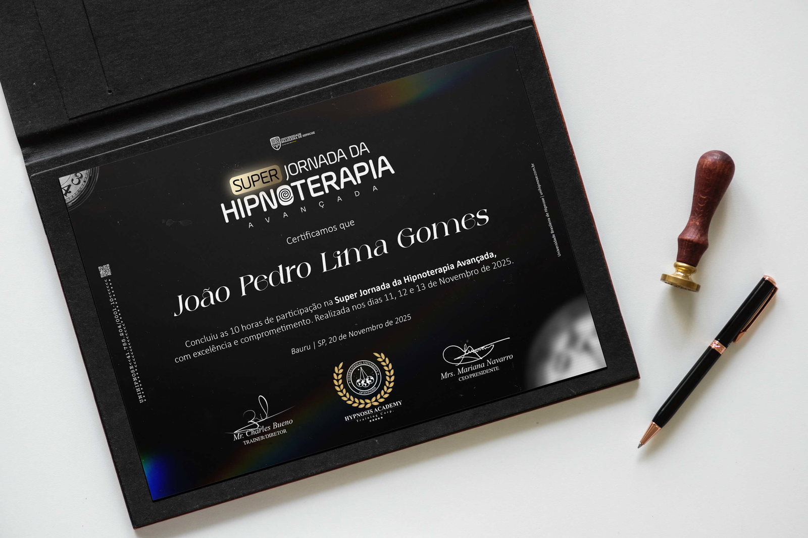 Certificado de participação da Super Jornada